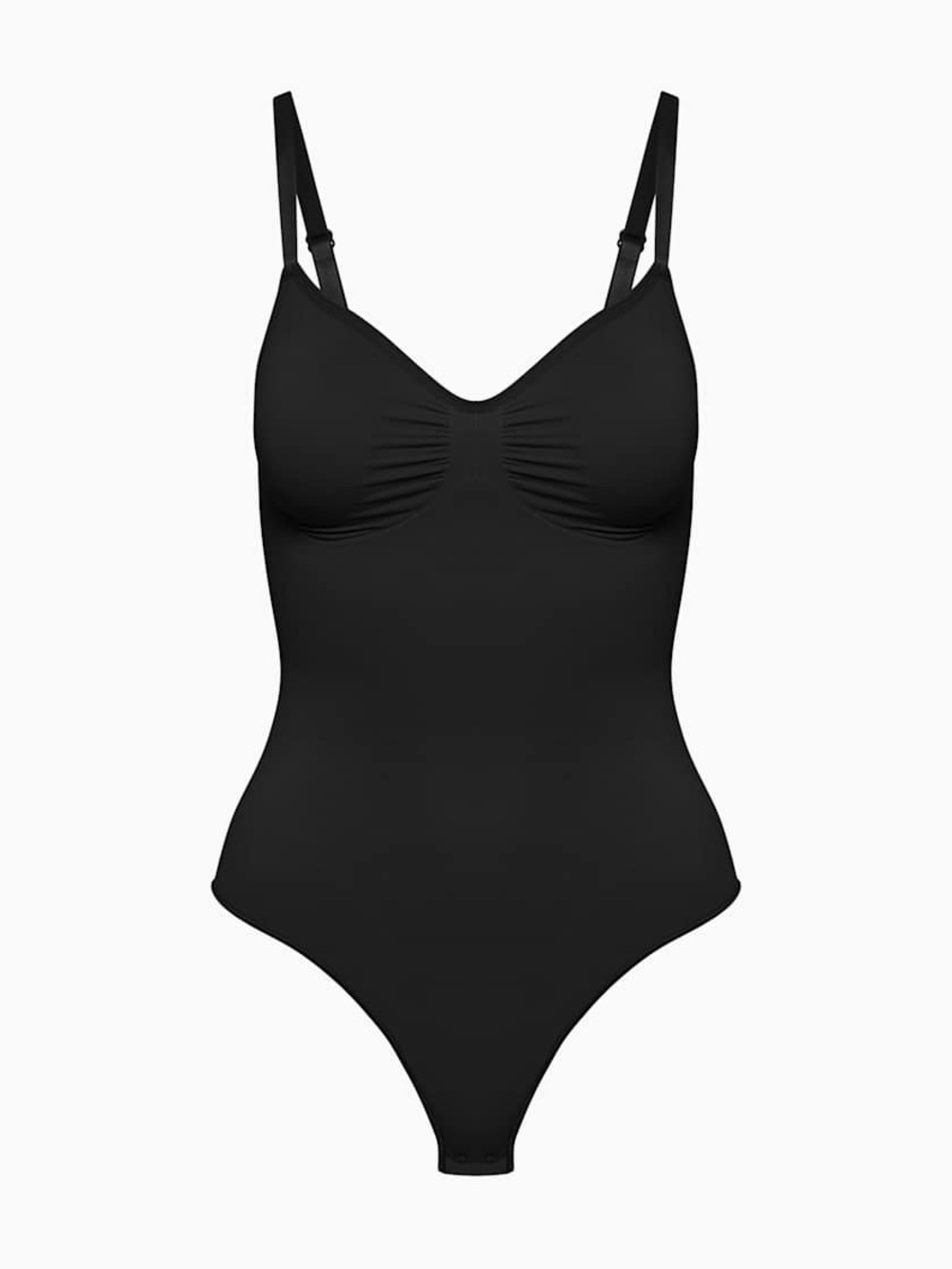 Aritzia Black V-Neck Seamless Bodysuit NEW